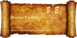 Bucsa Elemér névjegykártya